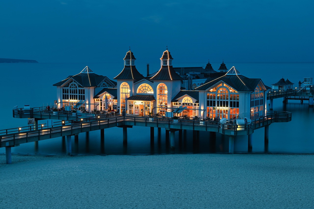 resort, beach, seaside resort, restaurant, sea bridge, sellin, baltic sea, rügen, architecture, nature, pier, resort, resort, restaurant, restaurant, restaurant, restaurant, restaurant